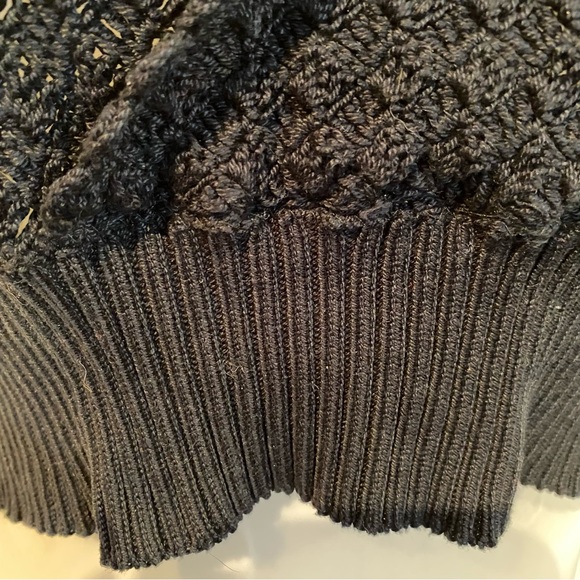 Black Crochet Knit Cropped Halter Top - Picture 8 of 16